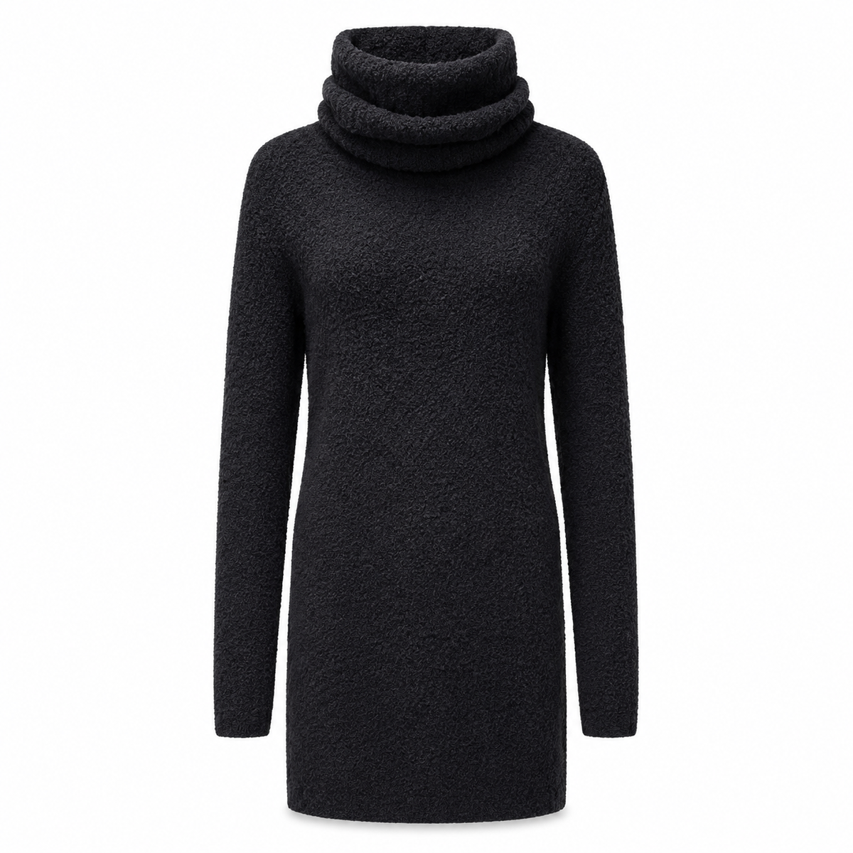 Dolce & Gabbana Women Dress Bouclè High Neck Black