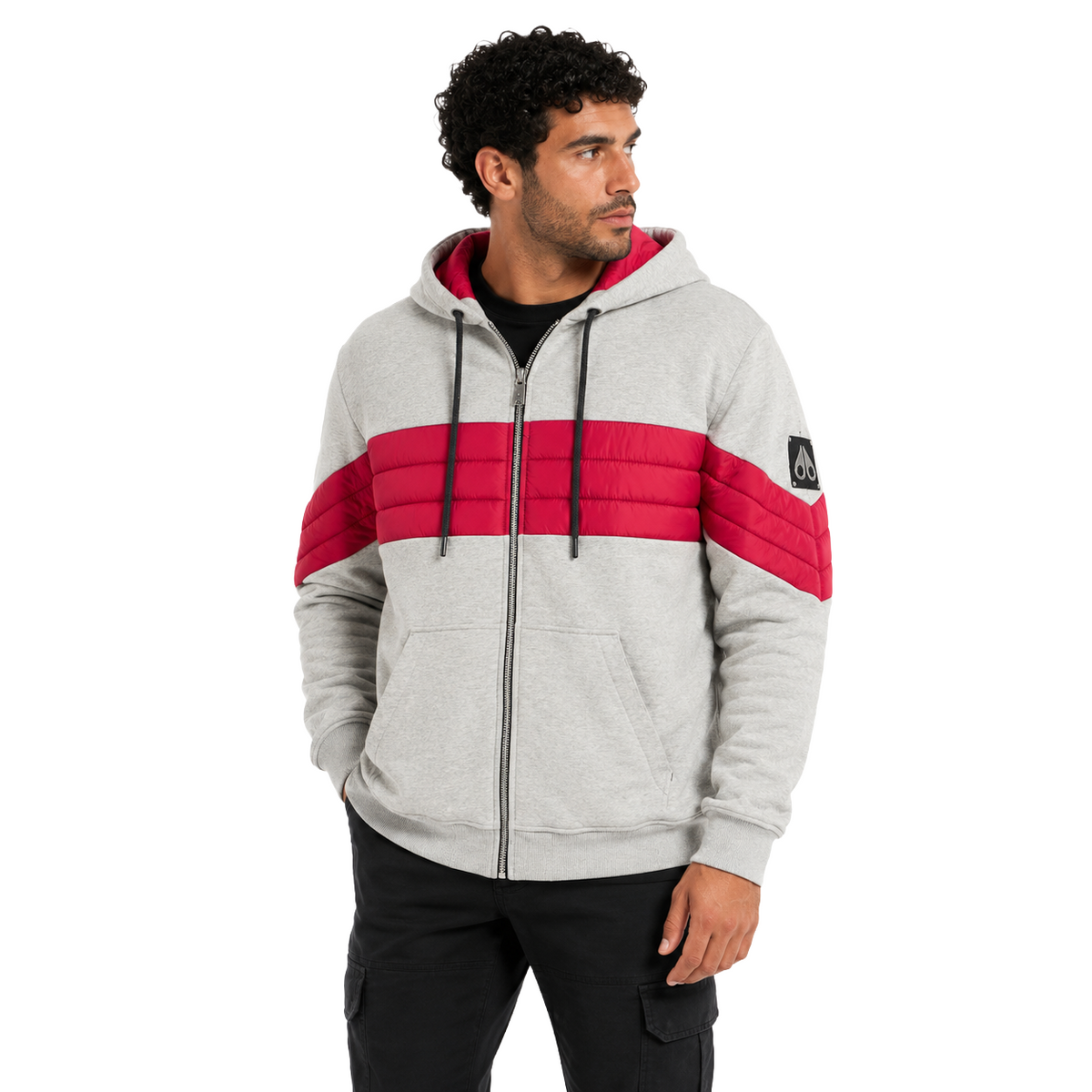Moose knuckles Men Sweatshirt Trapuntata Grey