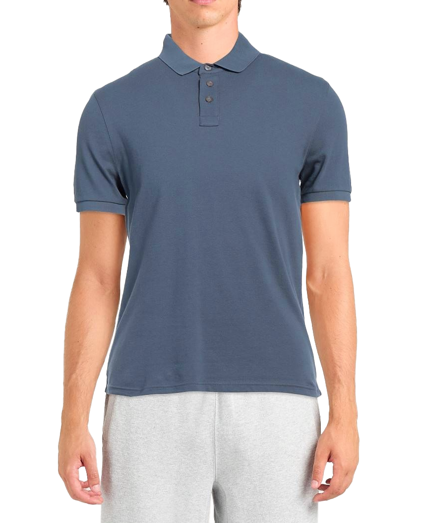 Alpha Studio Men Polo Denim Blue
