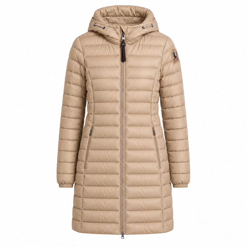 Parajumpers Women Down Jacket Long Irene Beige