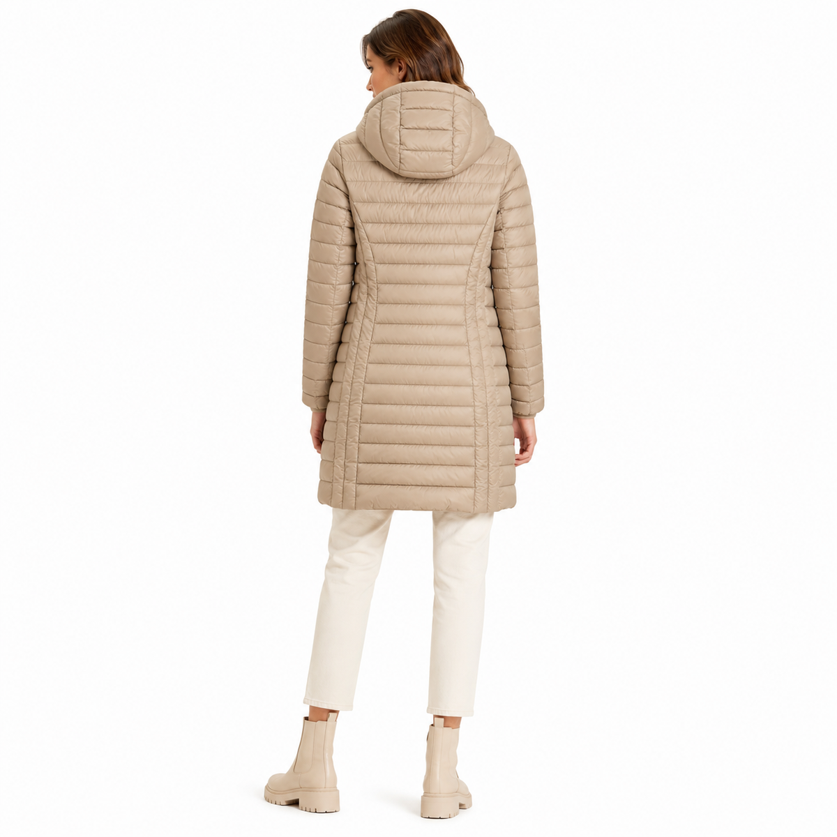 Parajumpers Women Down Jacket Long Irene Beige