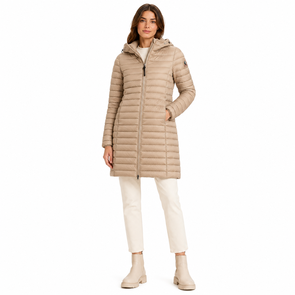 Parajumpers Women Down Jacket Long Irene Beige
