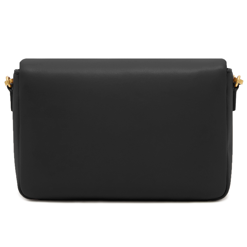Emporio Armani Women Shoulder Bag Soft Leather Black