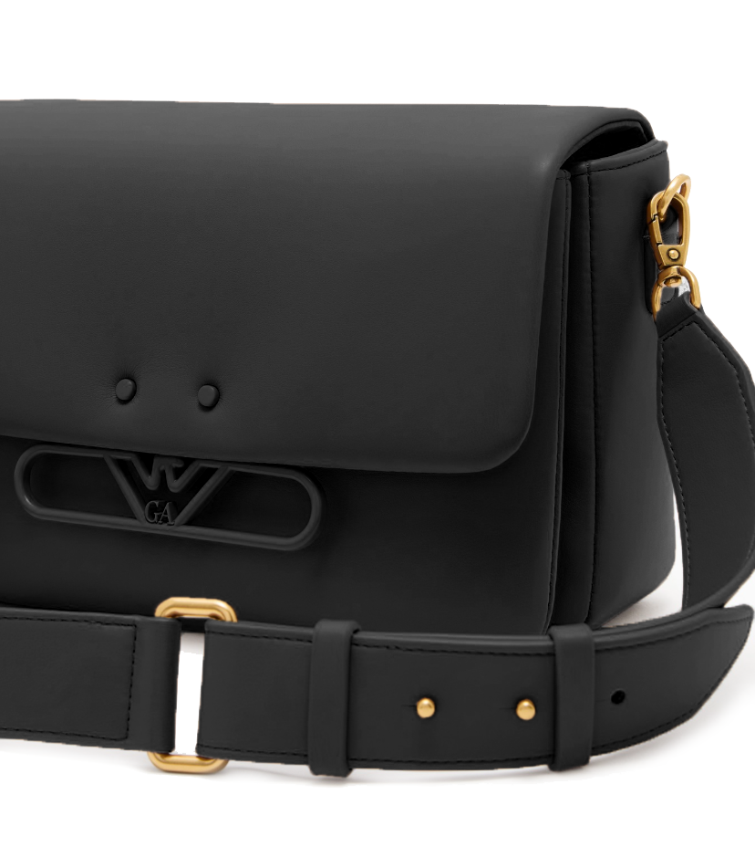 Emporio Armani Women Shoulder Bag Soft Leather Black