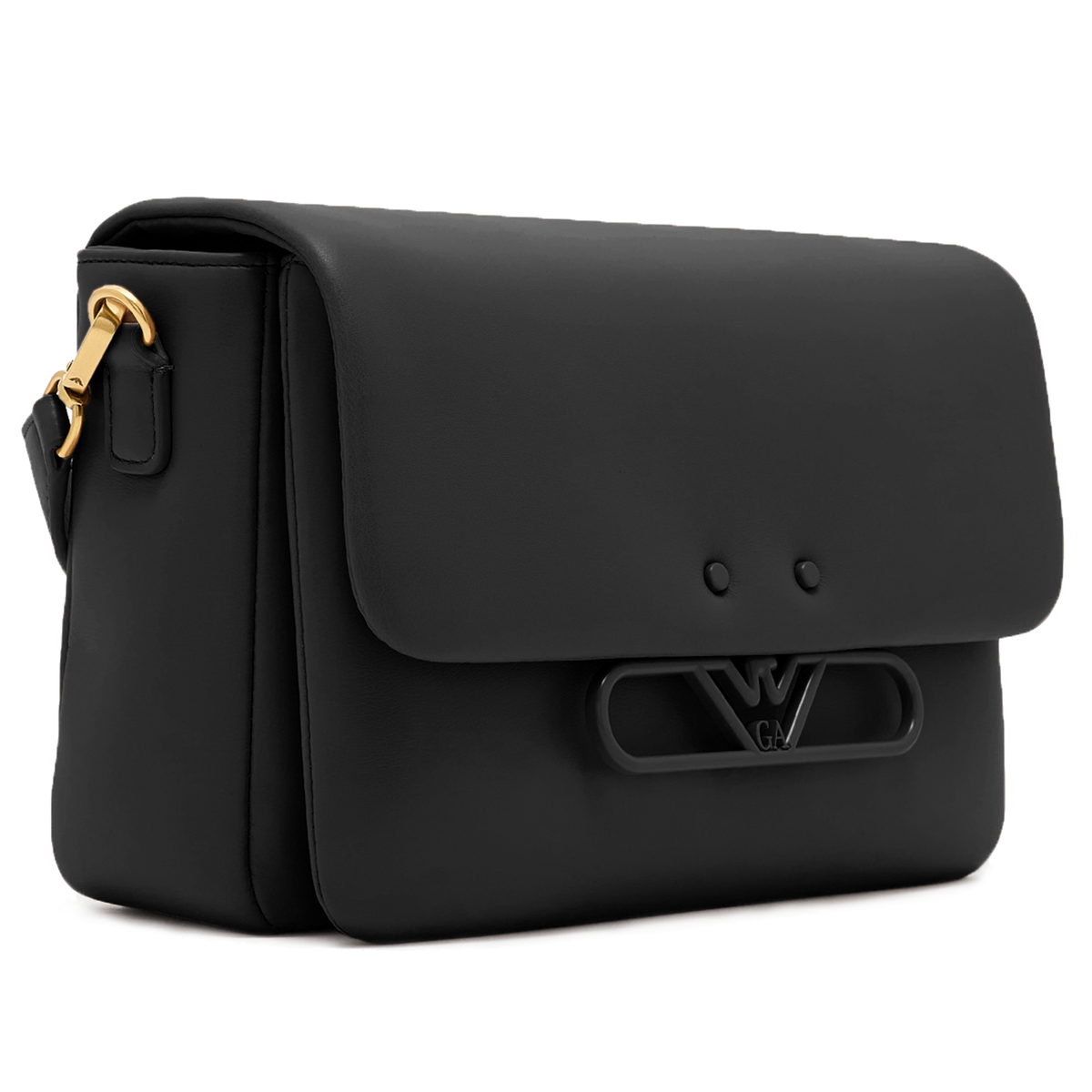 Emporio Armani Women Shoulder Bag Soft Leather Black