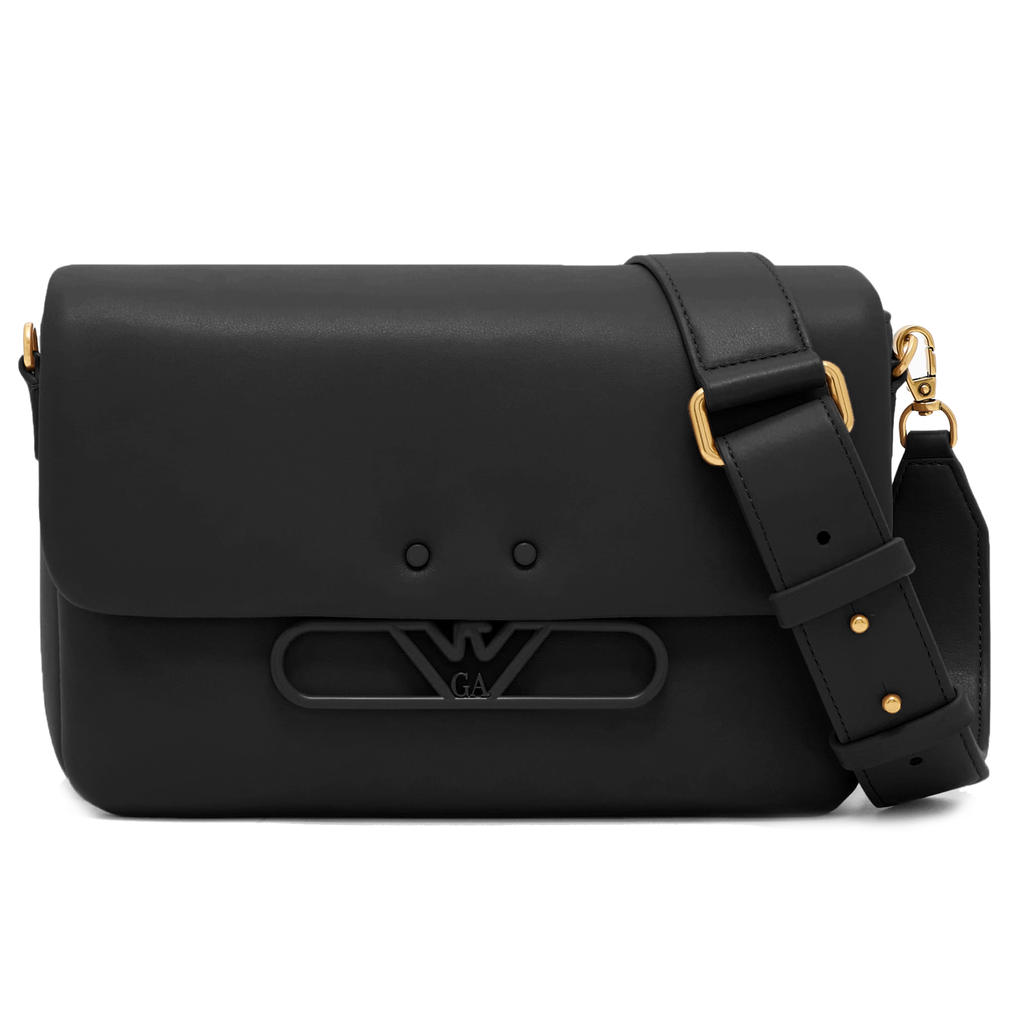 Emporio Armani Women Shoulder Bag Soft Leather Black