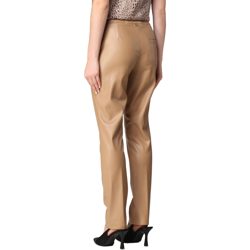 Twinset Women Trousers Ecopelle Beige