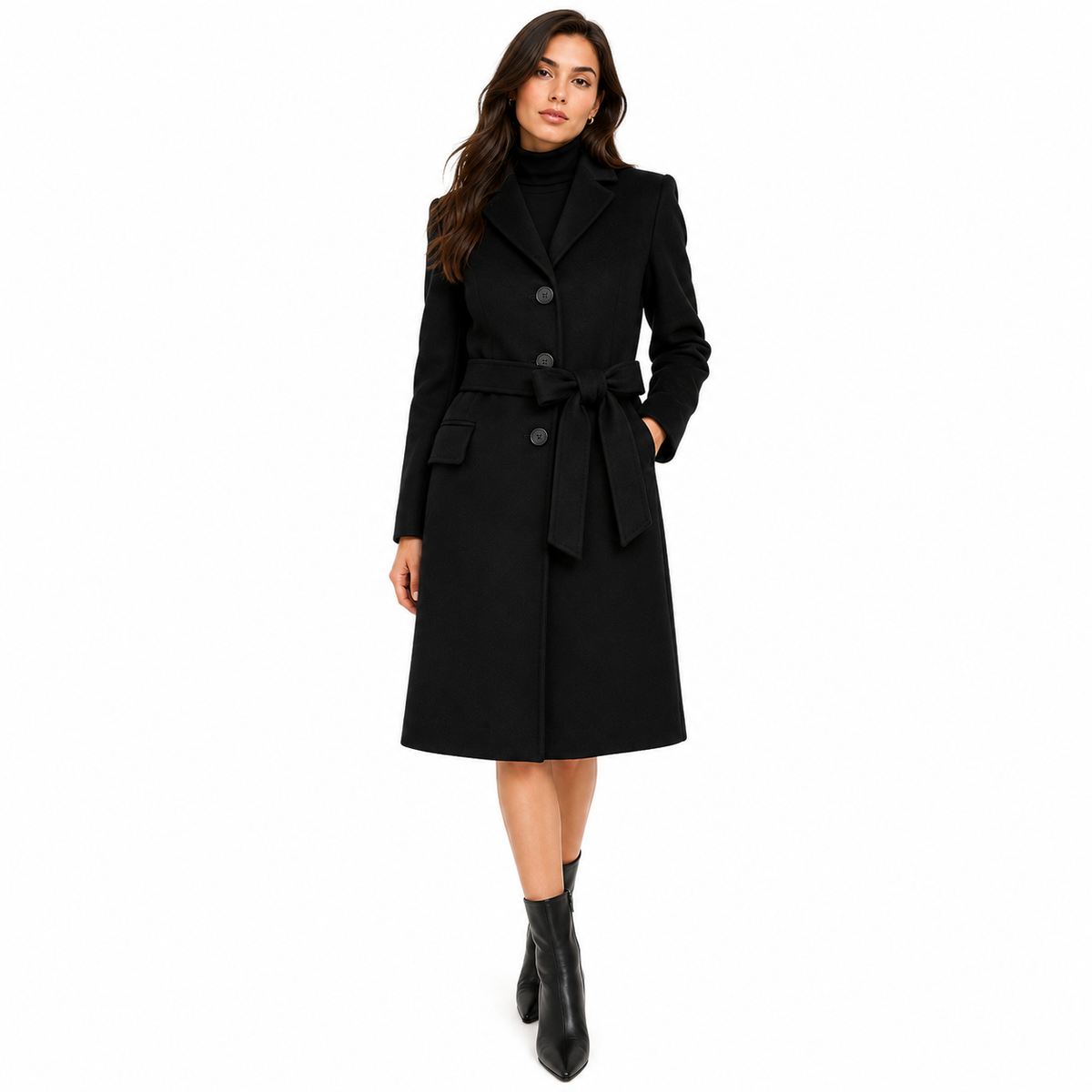 Loro Piana Fabric Women Coat Black