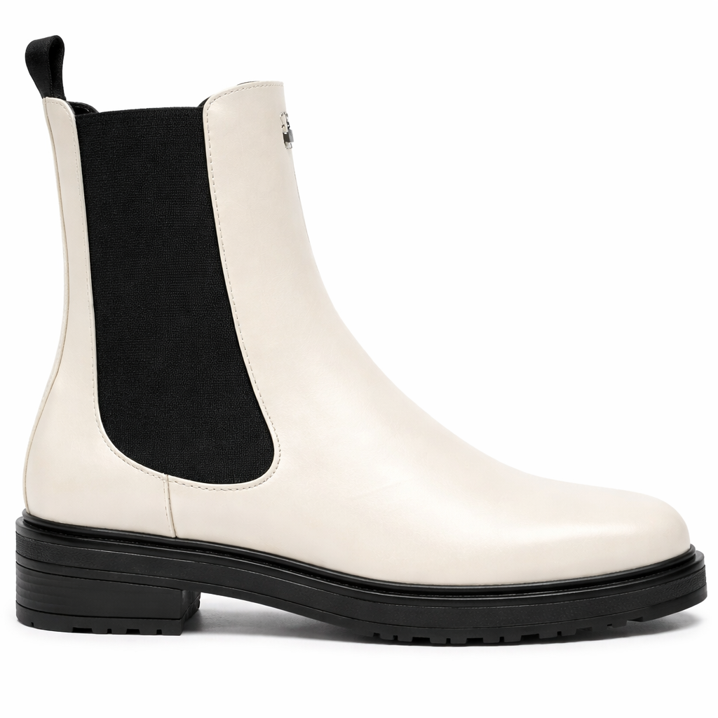 Patrizia Pepe Women Stivaletti Leather Ivory Ankle Boots White