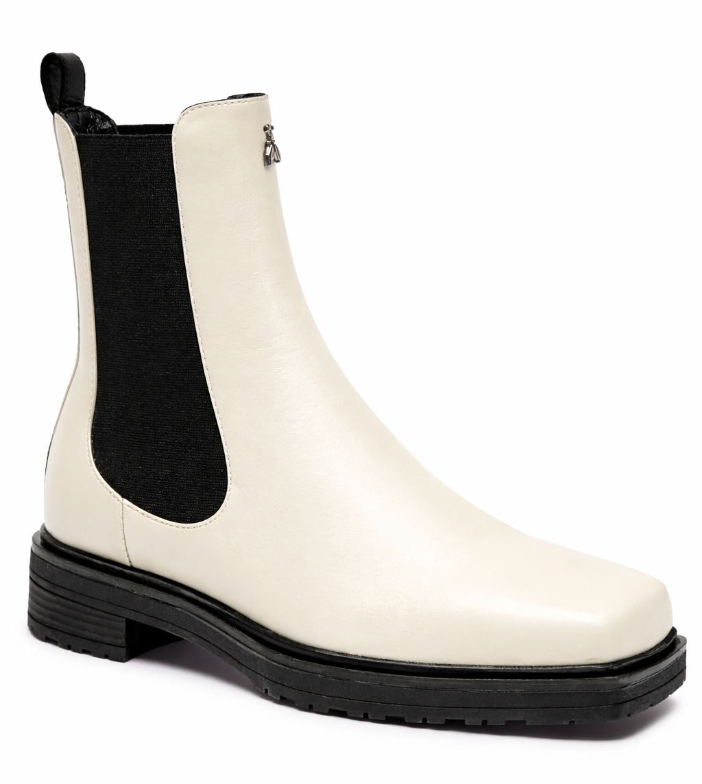 Patrizia Pepe Women Stivaletti Leather Ivory Ankle Boots White