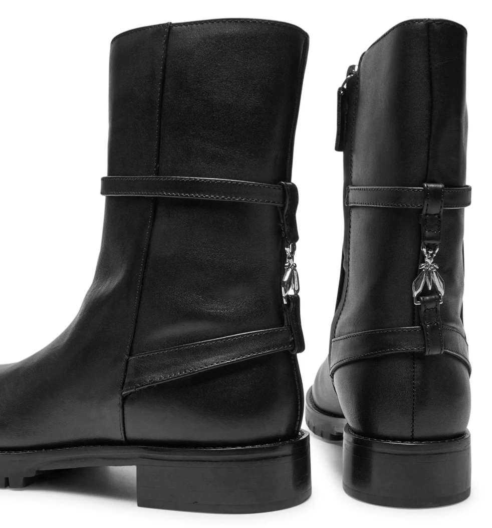 Patrizia Pepe Women Stivaletti Leather Ankle Boots Black