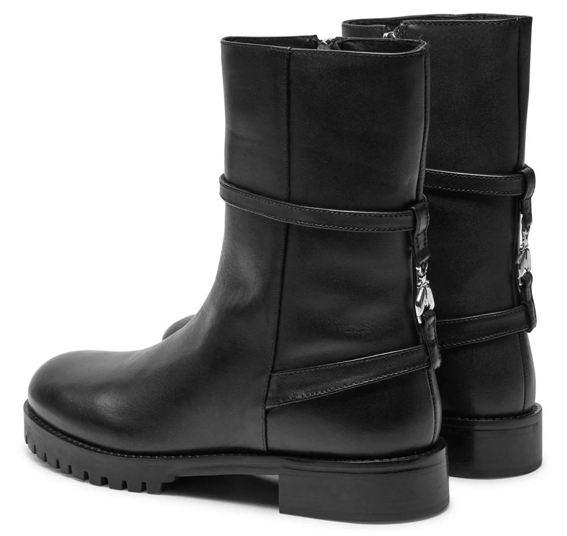Patrizia Pepe Women Stivaletti Leather Ankle Boots Black