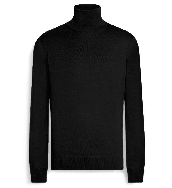 Emilio Romanelli Men Knit Turtleneck Gauge Black