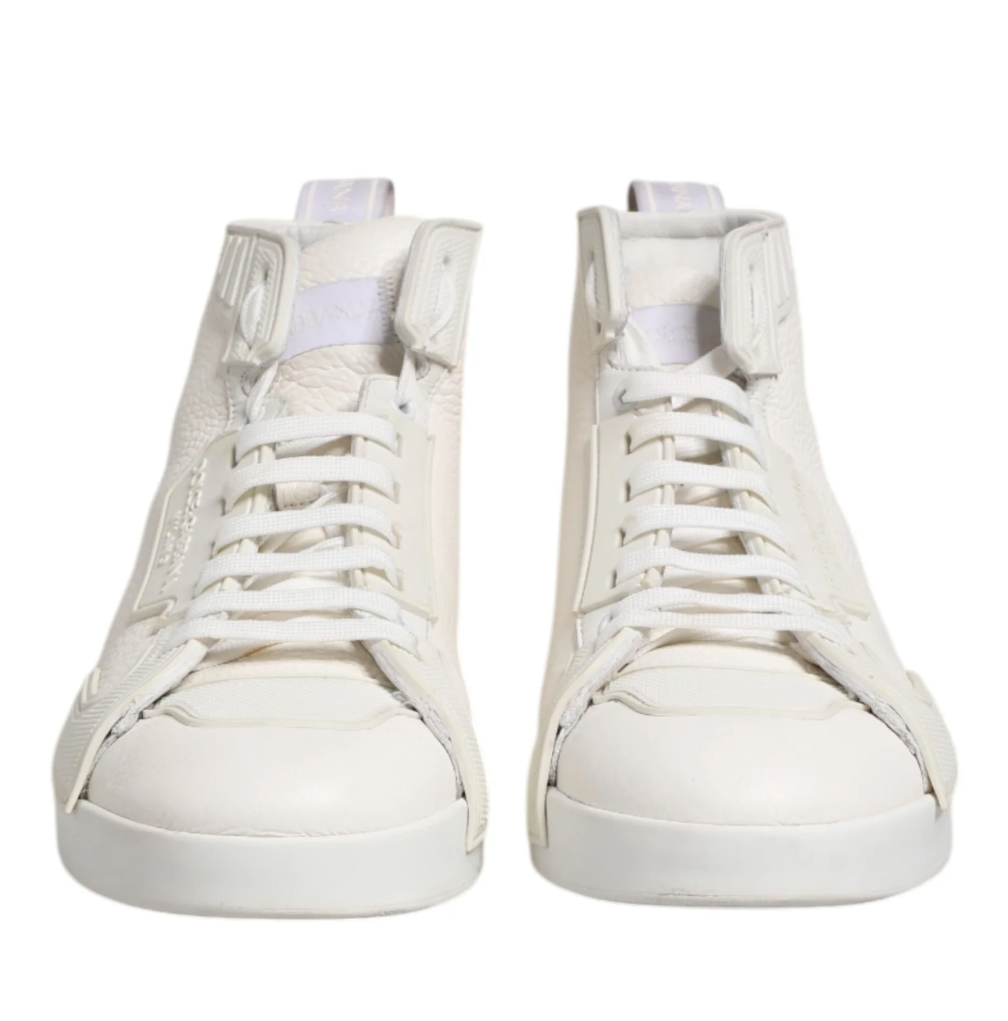 Dolce & Gabbana Men Sneaker Alta Leather Sneakers White