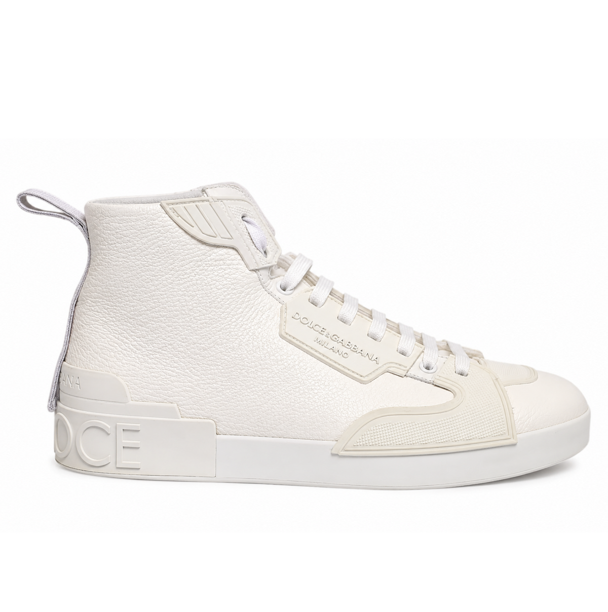 Dolce & Gabbana Men Sneaker Alta Leather Sneakers White
