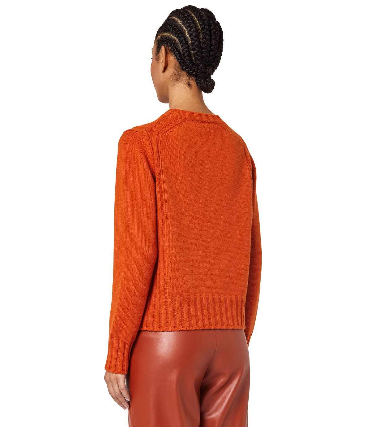Alpha Studio Women Crew Neck Cashmere Zucca Sweaters Orange
