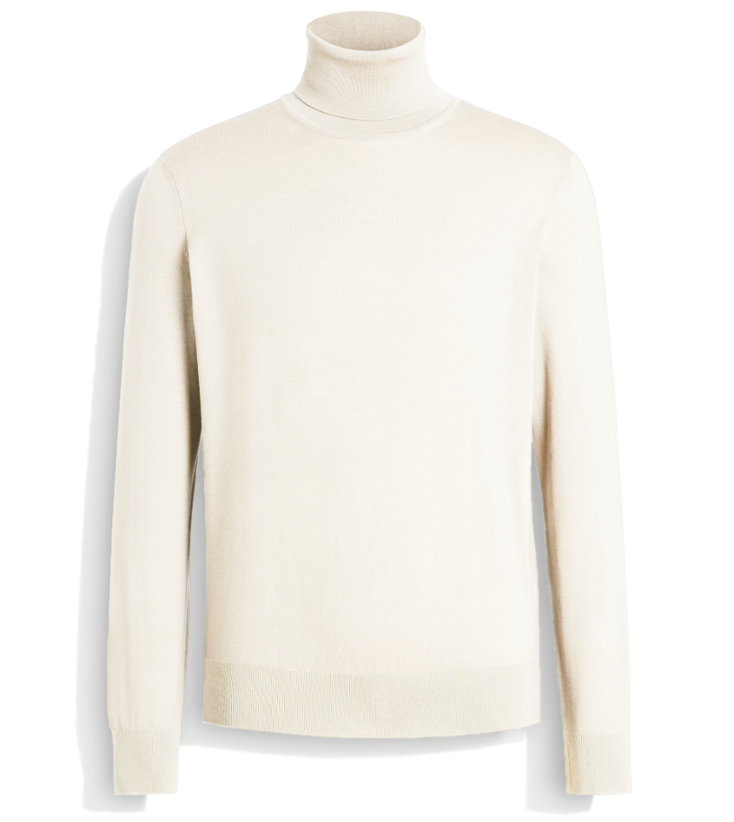 Emilio Romanelli Men Knit Turtleneck Gauge White