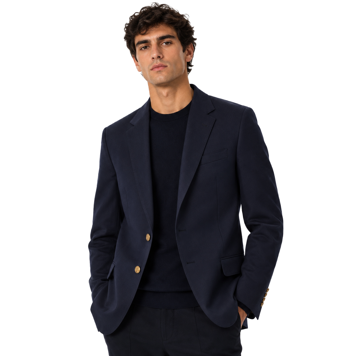 Dolce & Gabbana Men Jacket Single-Breasted Martini Blue