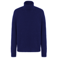 Malo Men Turtleneck Blend Cashmere Navy Blue