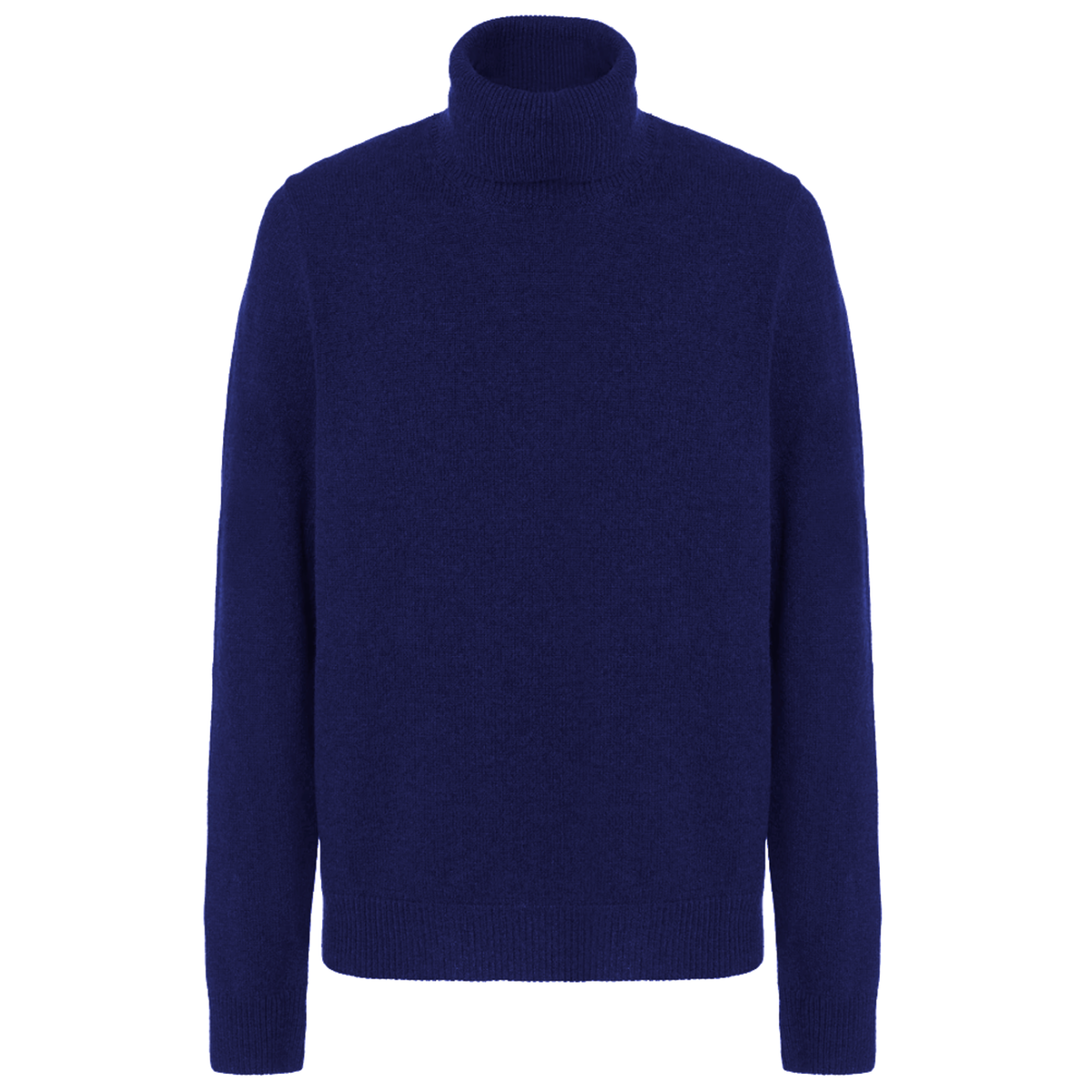 Malo Men Turtleneck Blend Cashmere Navy Blue