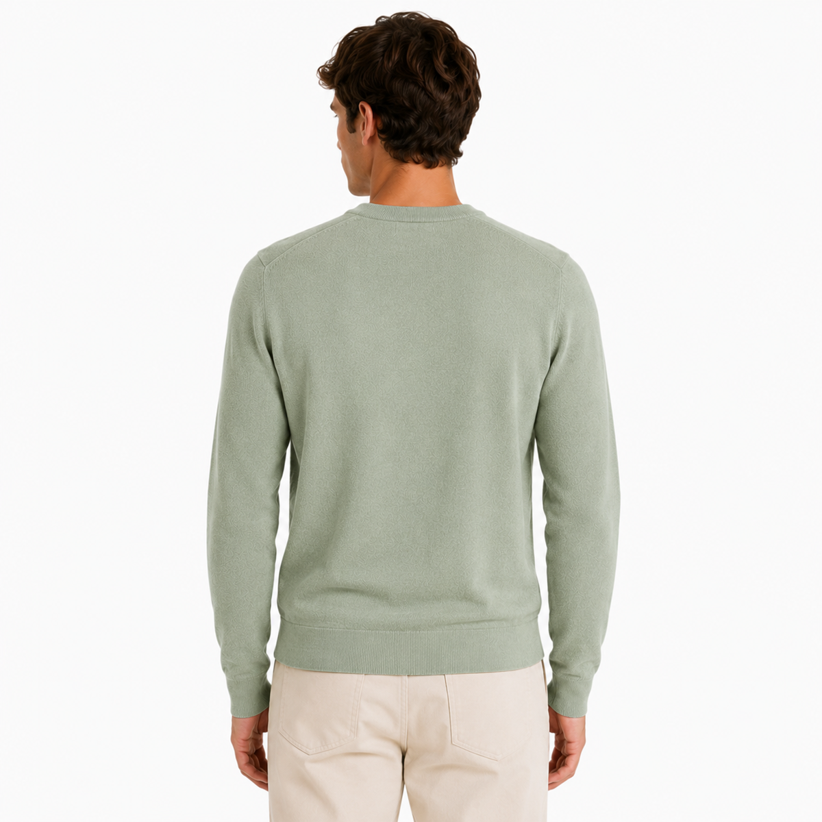Alpha Studio Men Knit Sleeve Long Green