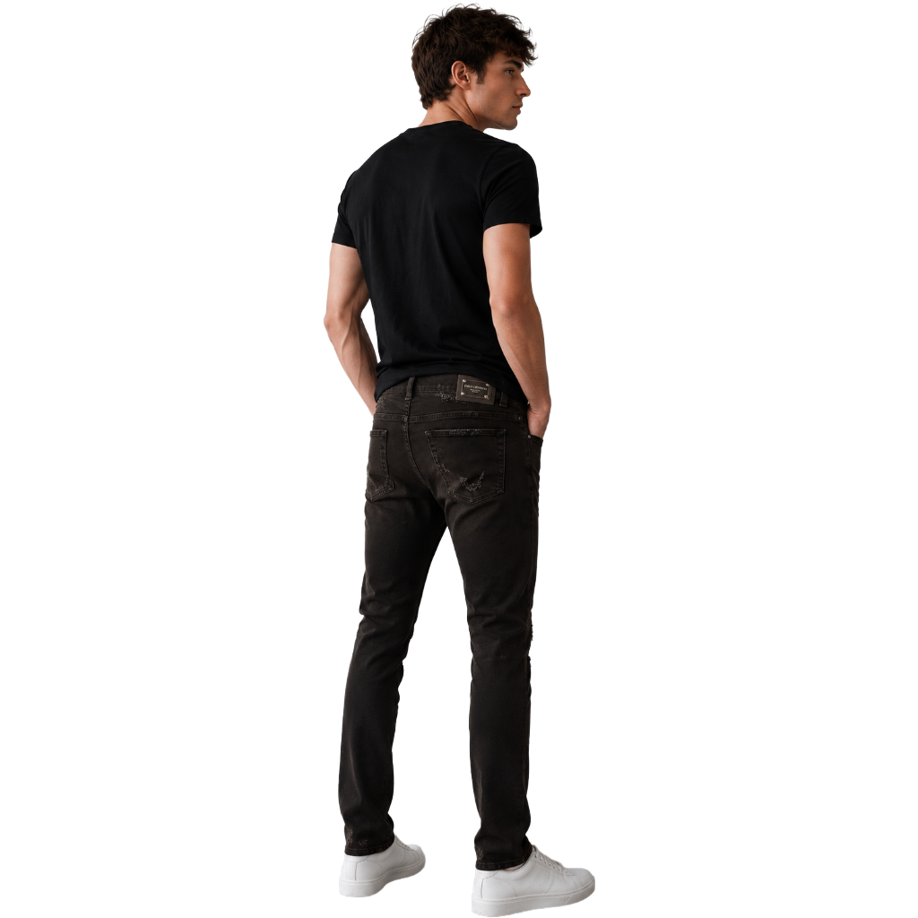 Dolce & Gabbana Men Jeans Ripped Black