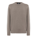 Alpha Studio Men Crewneck Longsleeve Cashmere Sweaters Beige