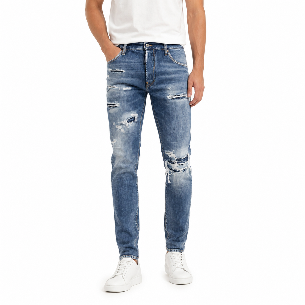 Dsquared2 Men Denim Tagli Jeans Blue