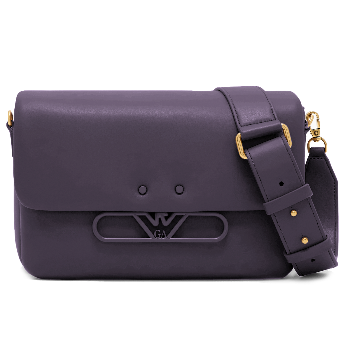 Emporio Armani Women Shoulder Bag Soft Leather Purple