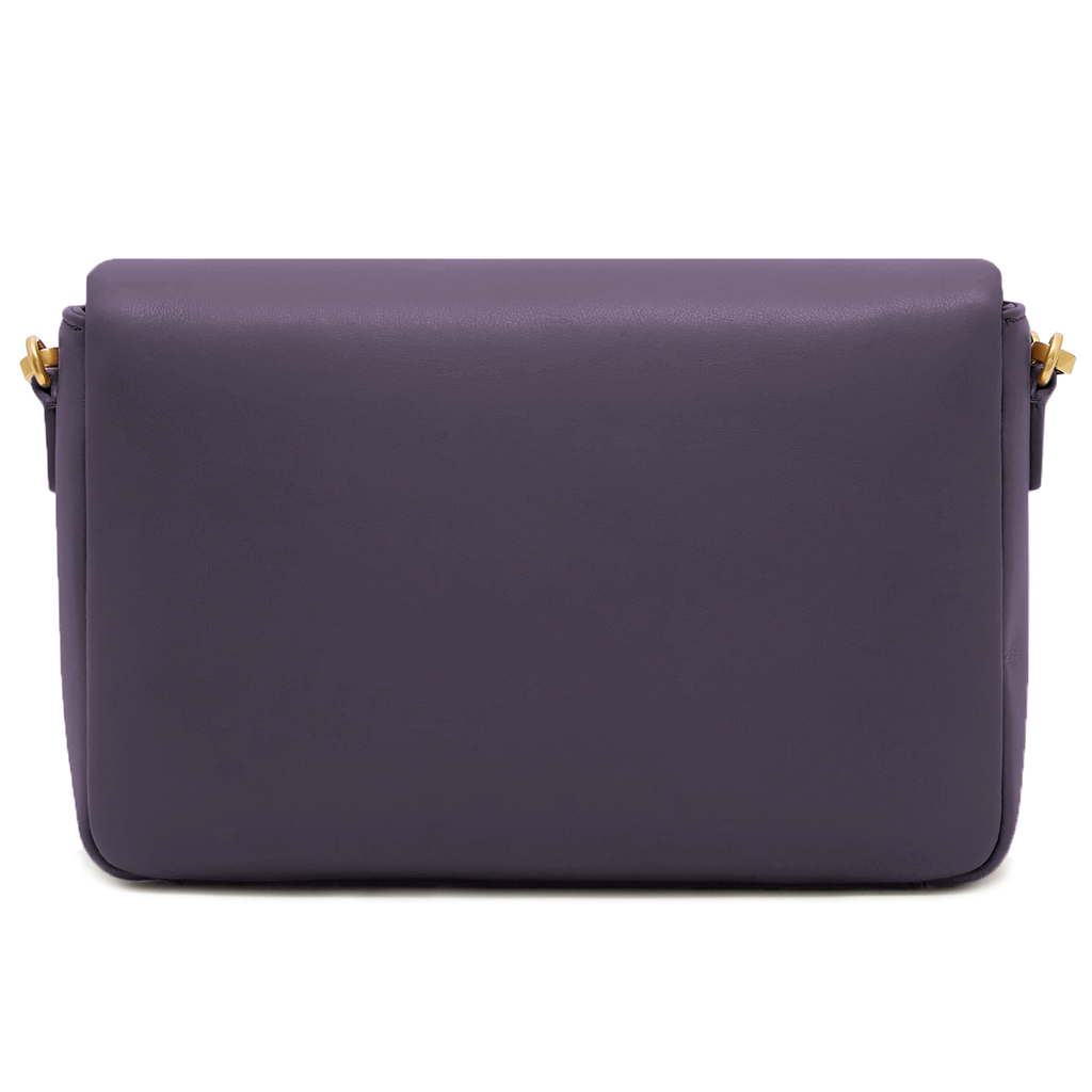 Emporio Armani Women Shoulder Bag Soft Leather Purple