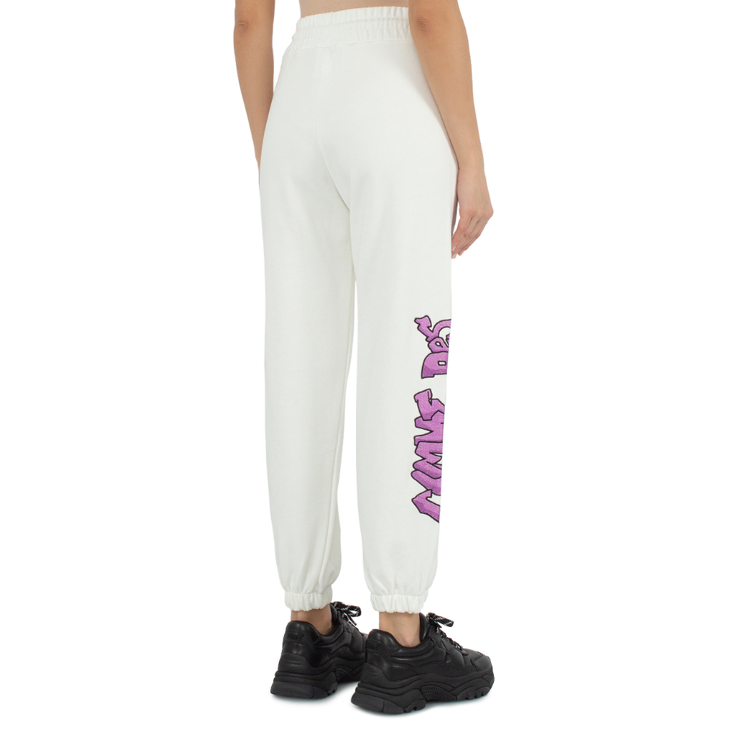 Comme Des Fuckdown Women Trousers Sweatshirt Embroidered White