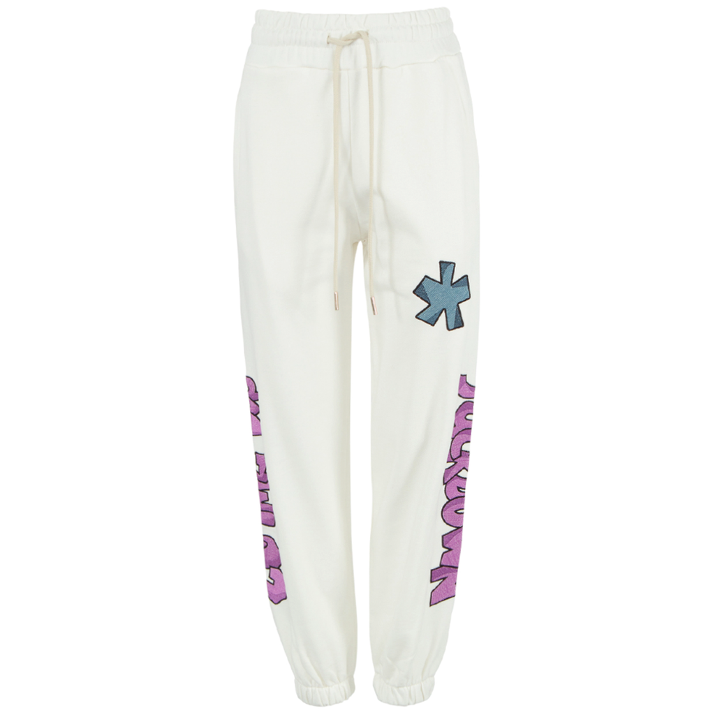 Comme Des Fuckdown Women Trousers Sweatshirt Embroidered White