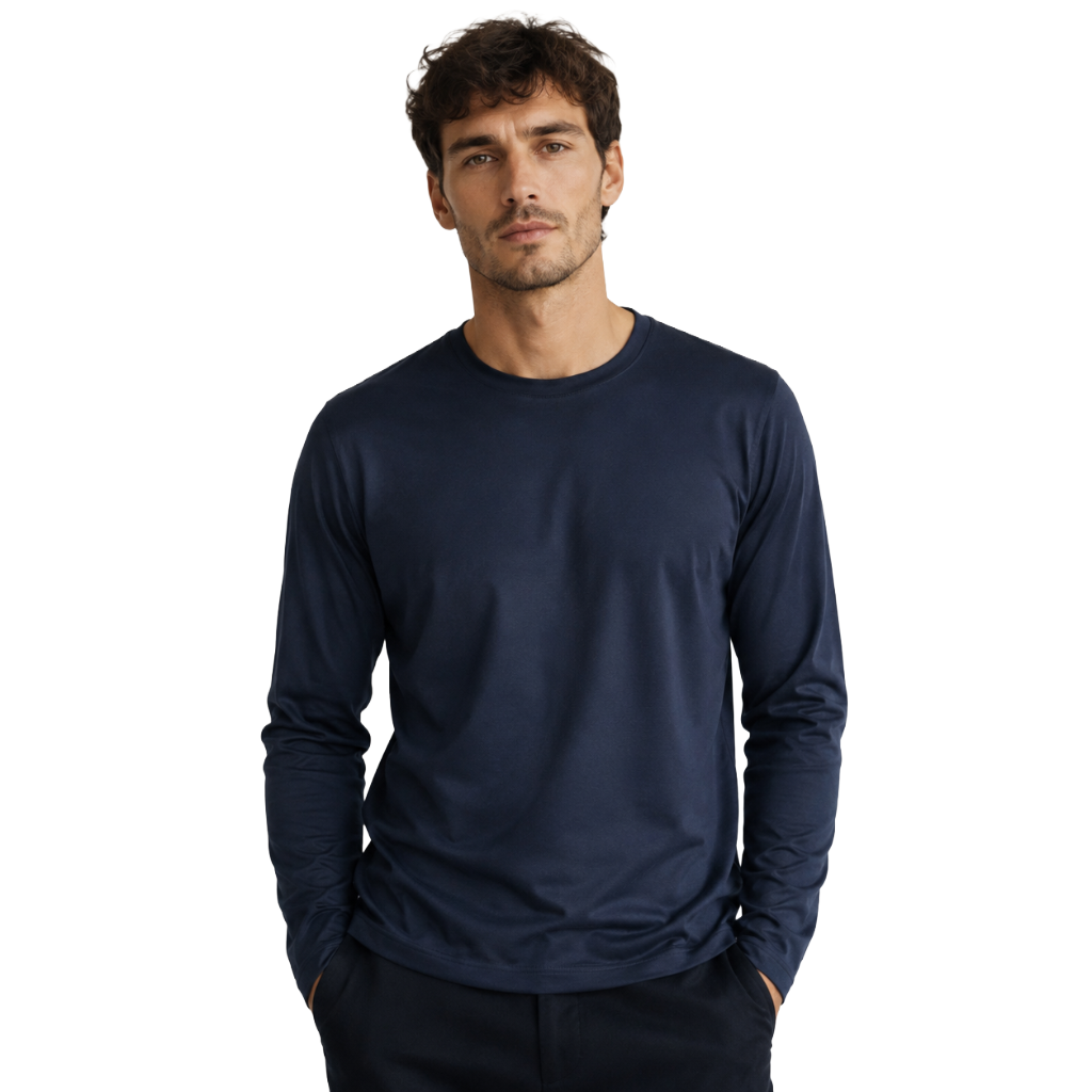 Alpha Studio Men T-Shirt Mercerizzato Blue