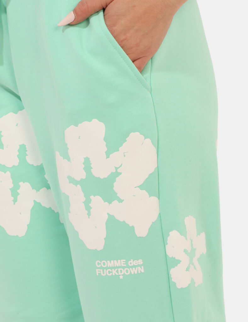 Comme Des Fuckdown Women Trousers Sweatshirt Print Green