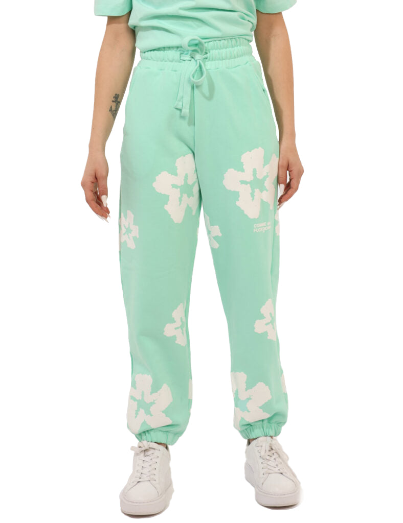 Comme Des Fuckdown Women Trousers Sweatshirt Print Green
