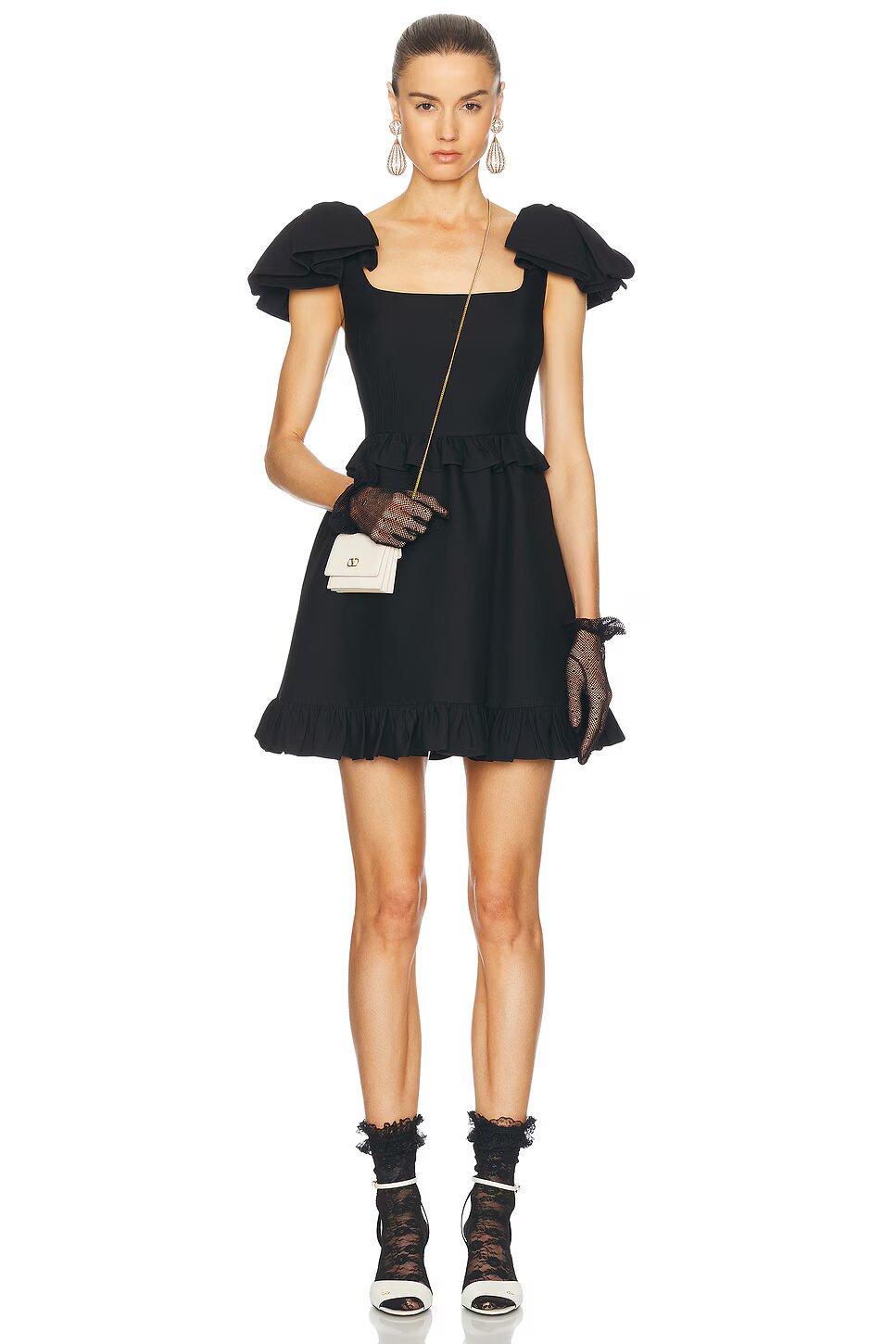 Valentino Garavani Women Dress Crepe Couture Black