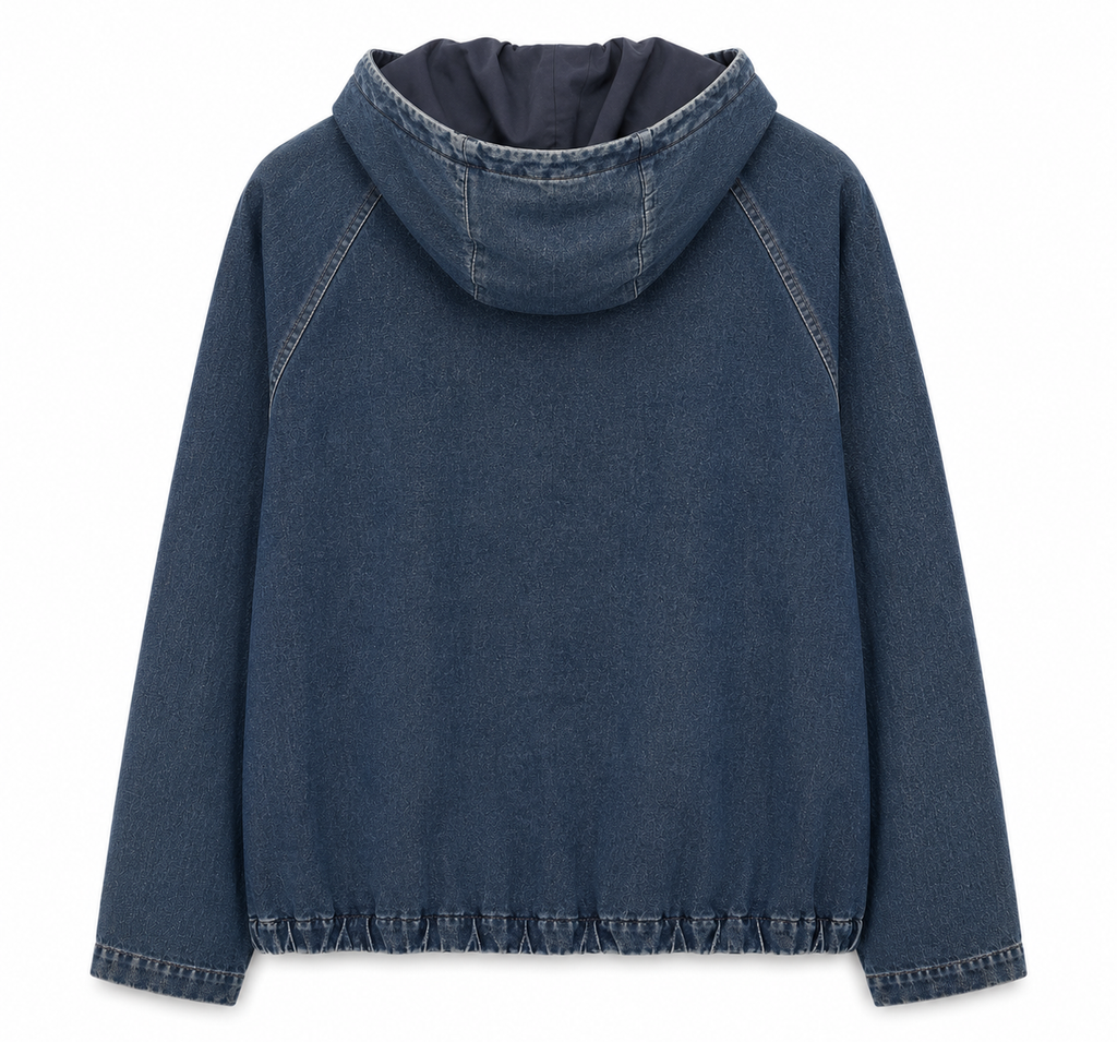 Dolce & Gabbana Men Jacket Denim Hooded Blue