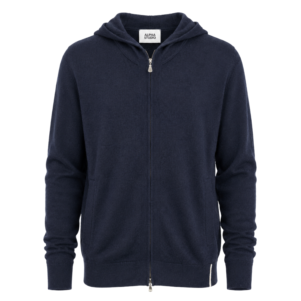 Alpha Studio Men Sweatshirt Zip Geelong Blue