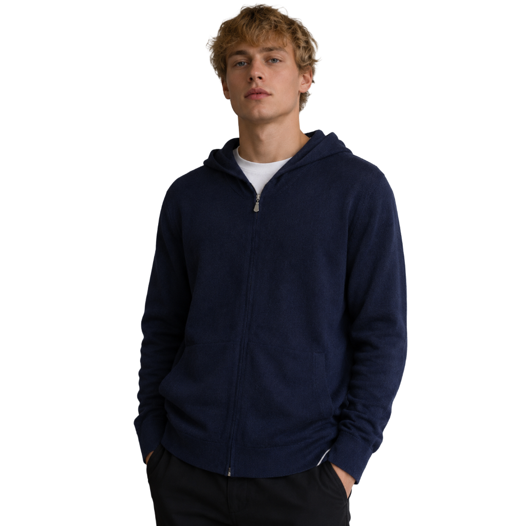 Alpha Studio Men Sweatshirt Zip Geelong Blue