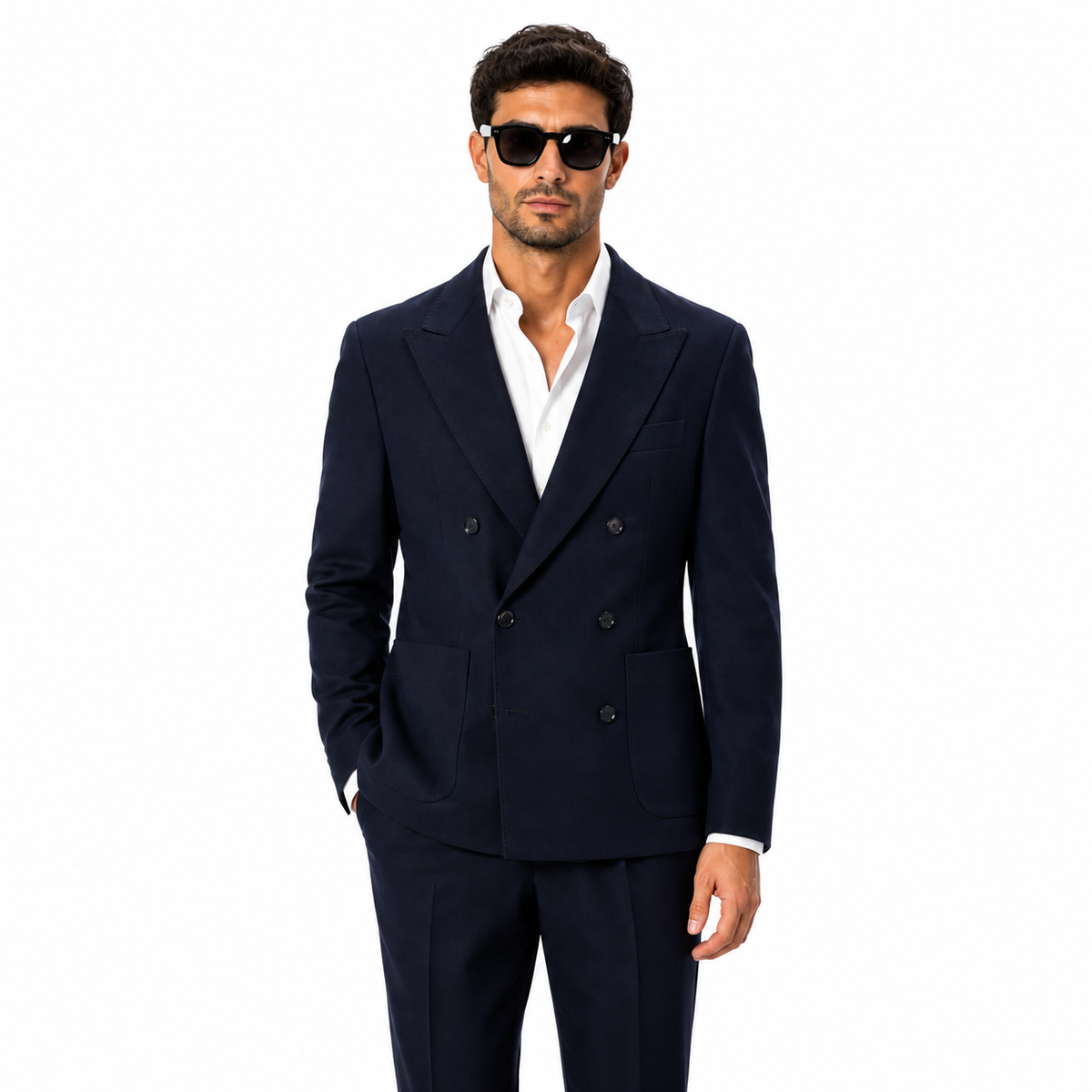 Dolce & Gabbana Men Jacket Double-Breasted Blue