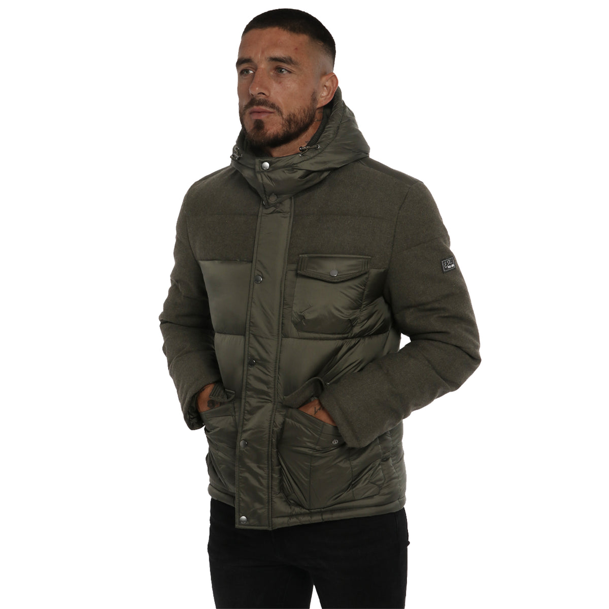 Yes Zee Men Down Jacket Green