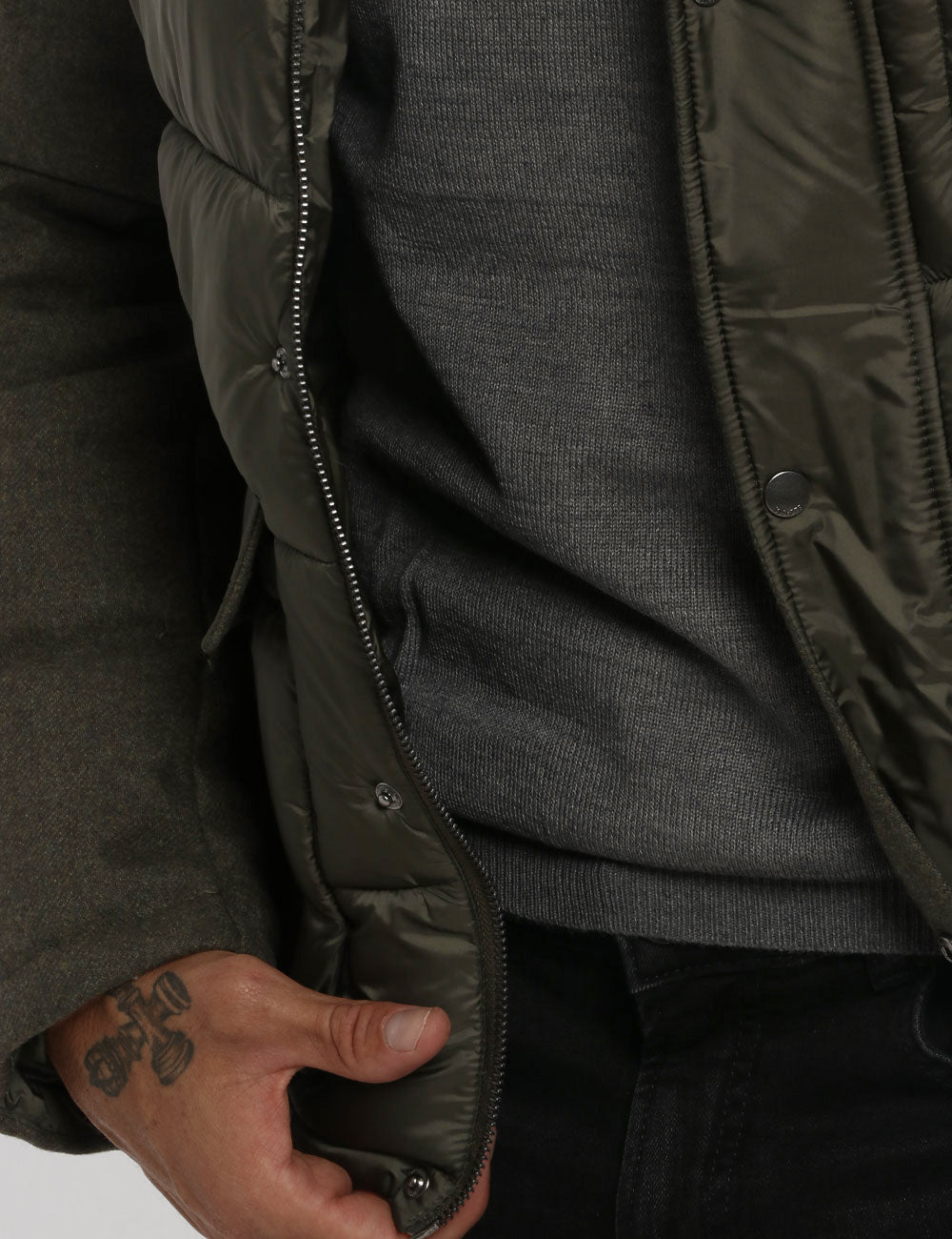 Yes Zee Men Down Jacket Green