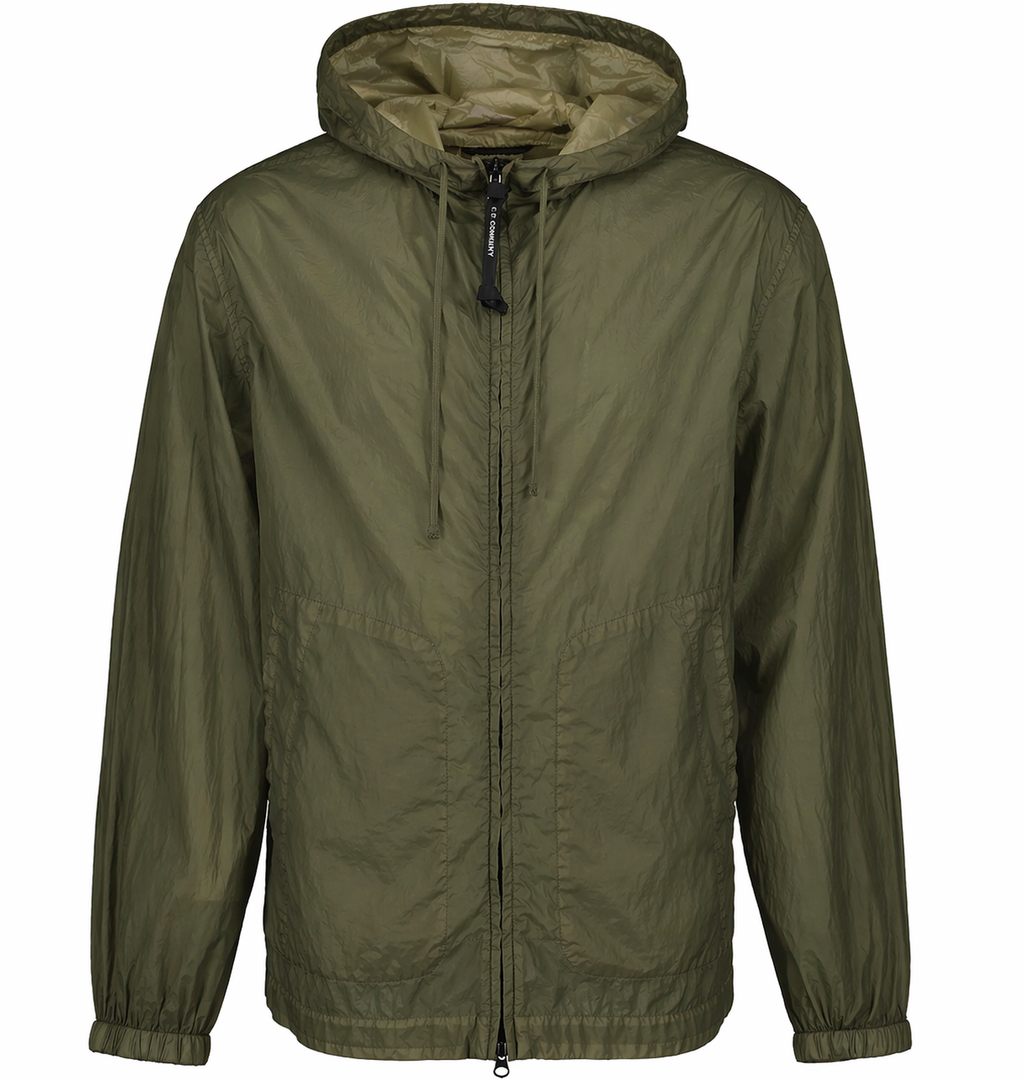 C.P. Company Men Light Microweave Laminated Jacket Green