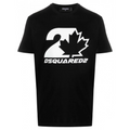 Dsquared2 Men T-Shirt Maple Leaf Black