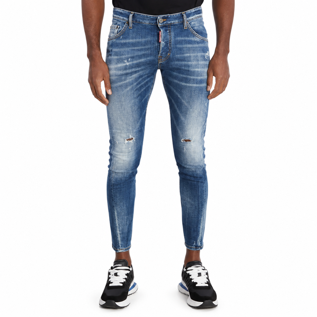 Dsquared2 Men Denim Sexy Twist Jeans Blue