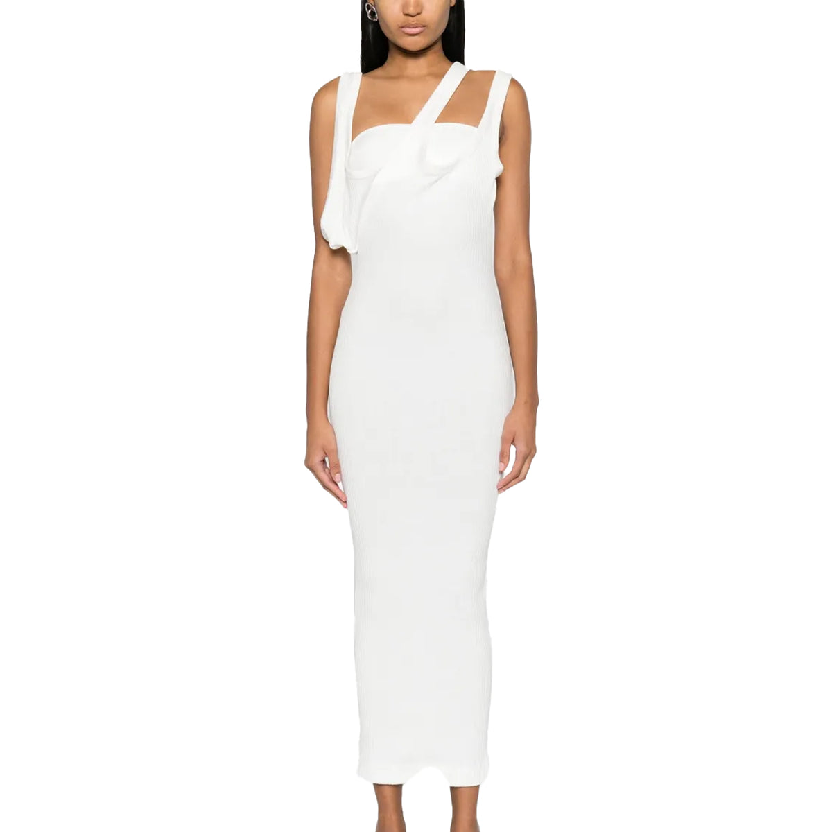 The Attico Women Dress Asimmetrico White