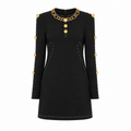Dolce & Gabbana Women Dress Dettagli Oro Black