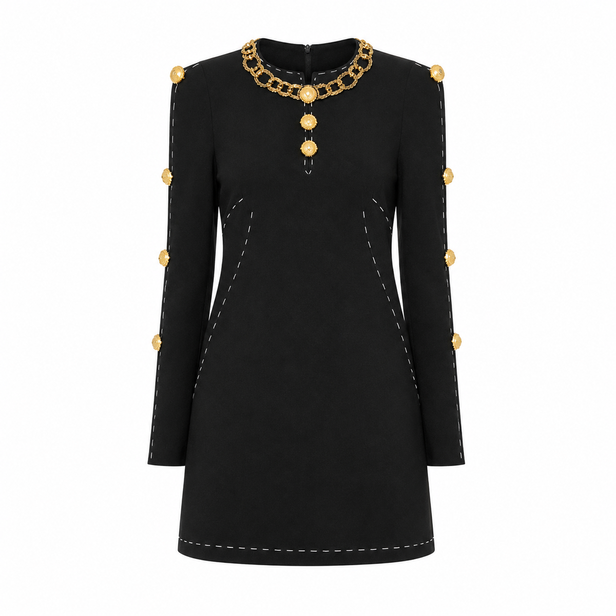 Dolce & Gabbana Women Dress Dettagli Oro Black