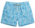 MC2 Saint Barth Men Micro Patterned Mosayck Swimwear Light Blue