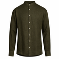 Alpha Studio Men Shirt Guru Linen Green